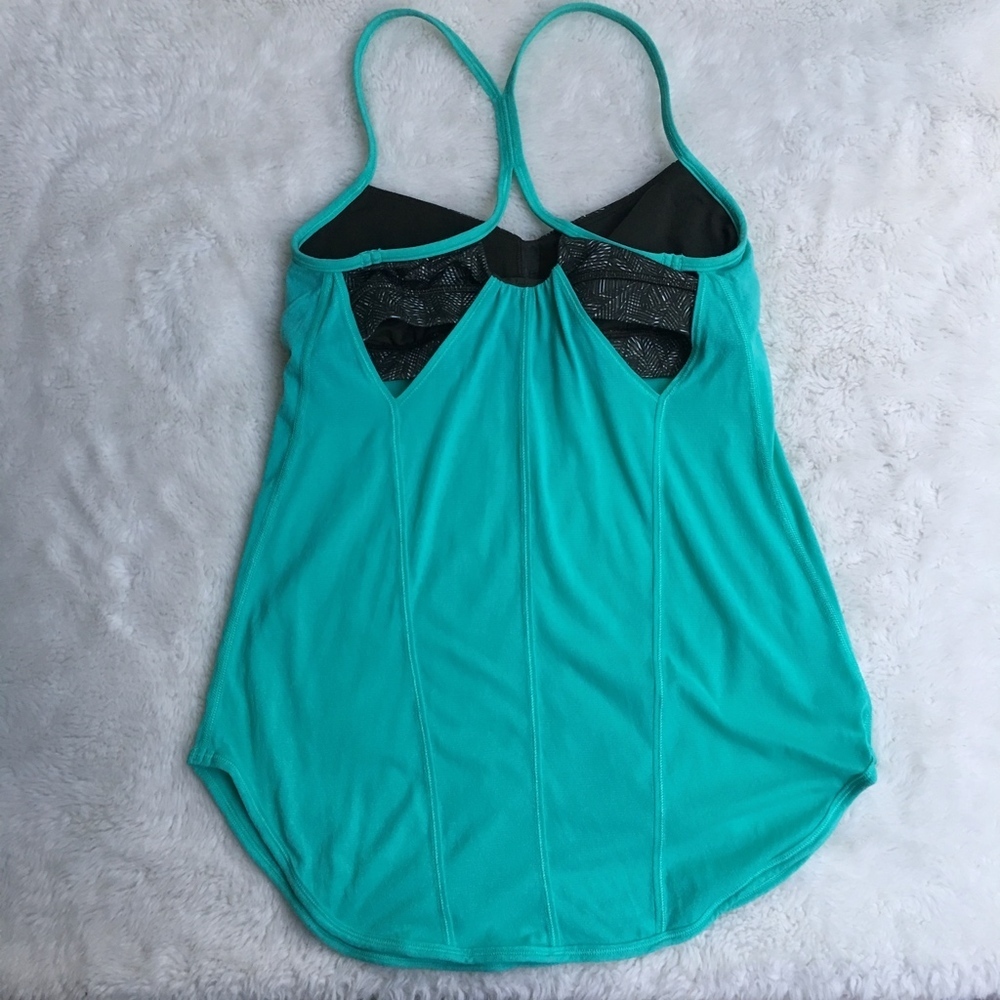 Lululemon Aqua and Gray Tank Top Size 6